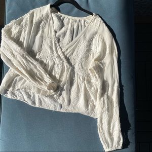 Wilfred Deep V Peplum Blouse